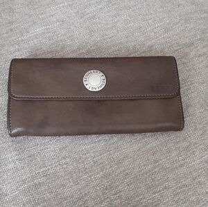 Benheart Brown Leather Snap Wallet